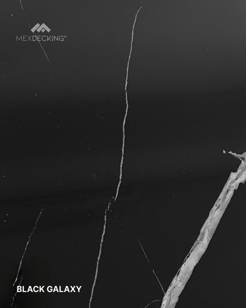 Mármol. 1.22m x 2.44/2.80m. - Black Galaxy