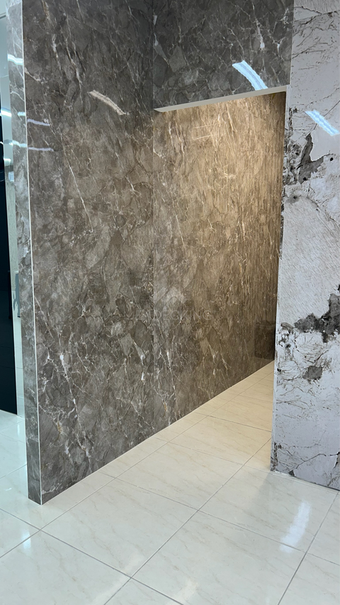 Mármol 1.22m x 2.44m/2.80. - Greige