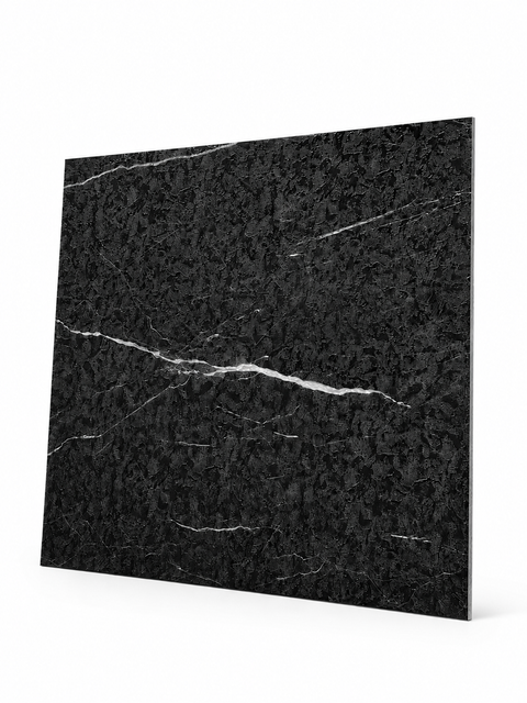 Hoja Tipo Mármol Matte Texturizado. 1.20m x 2.44m. -BLACK STORM